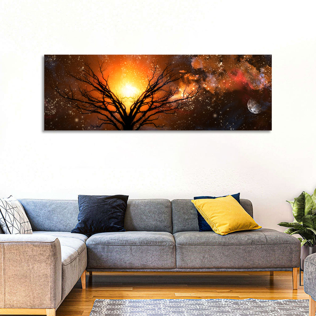Haunted Tree Under Nebula Wall Art