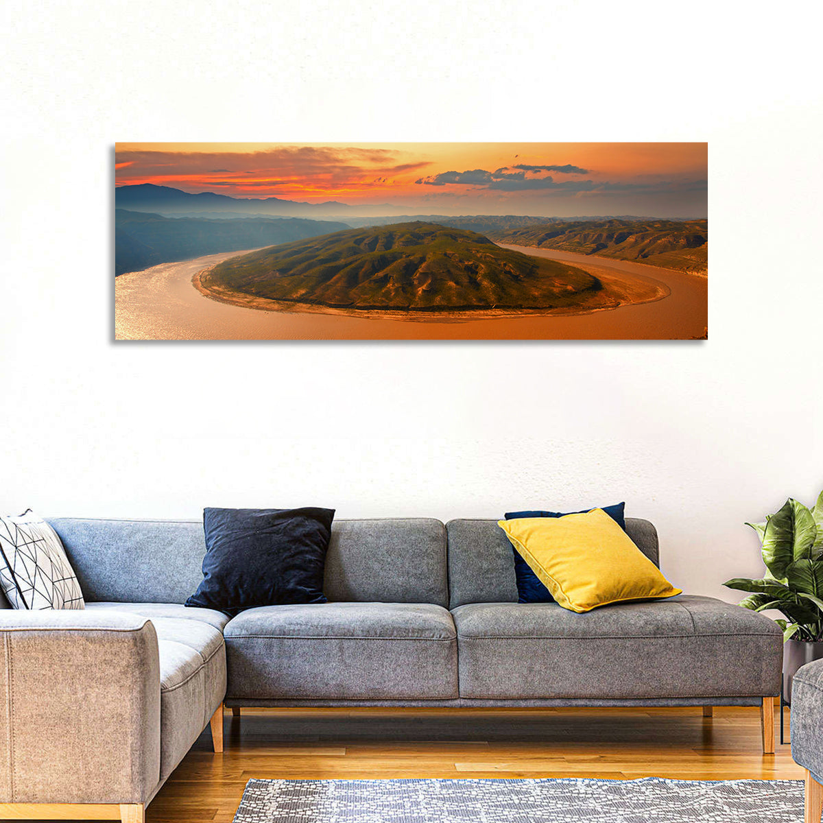 Yellow River Qianshan Bend Wall Art