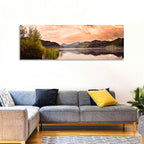 Cloudy Lake at Golden Hour Wall Art
