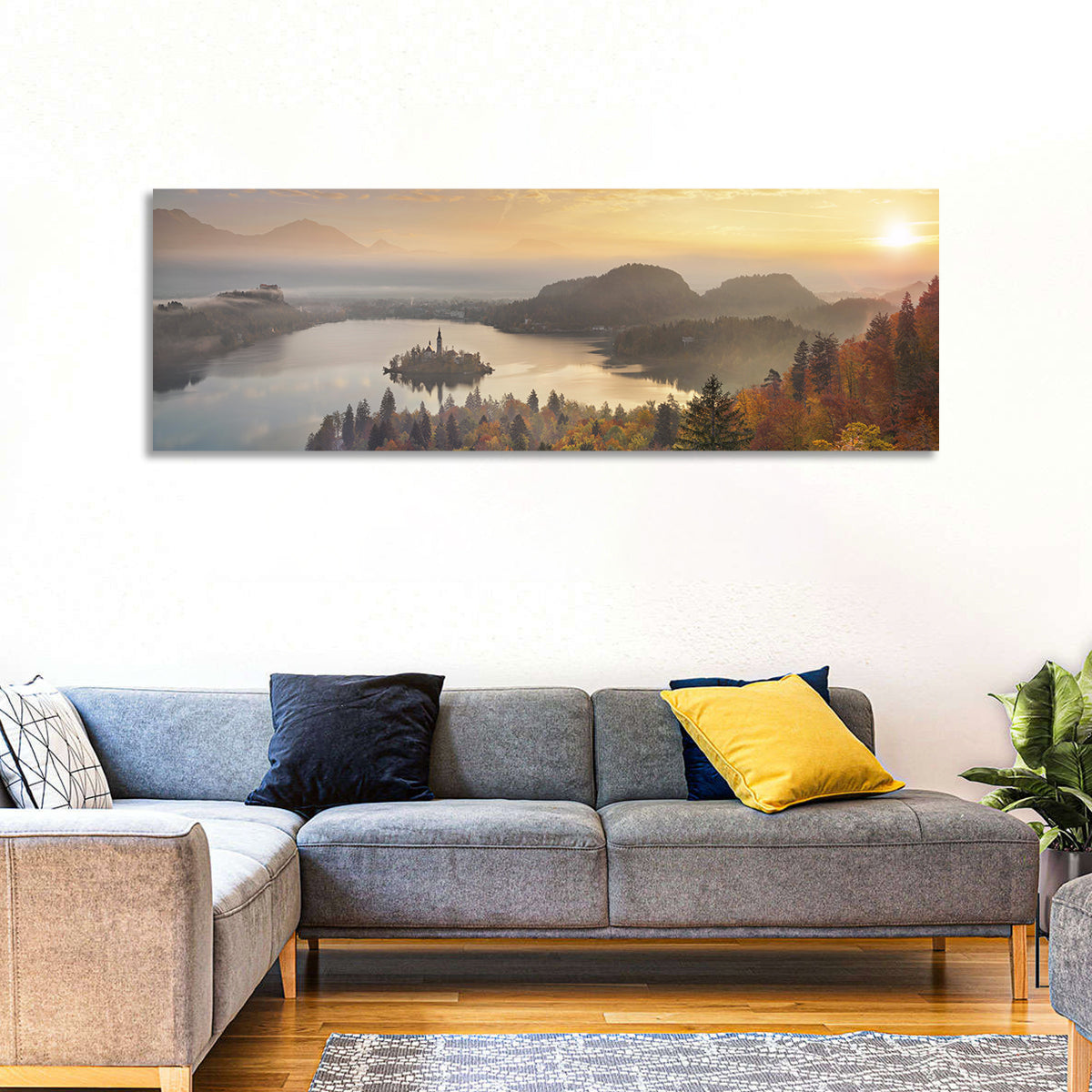 Autumn Morning at Lake Bled Wall Art