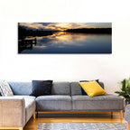 Lake Palestine Pier at Sunset Wall Art