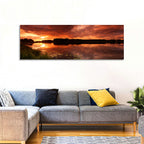 Sunset Lake Reflection Wall Art