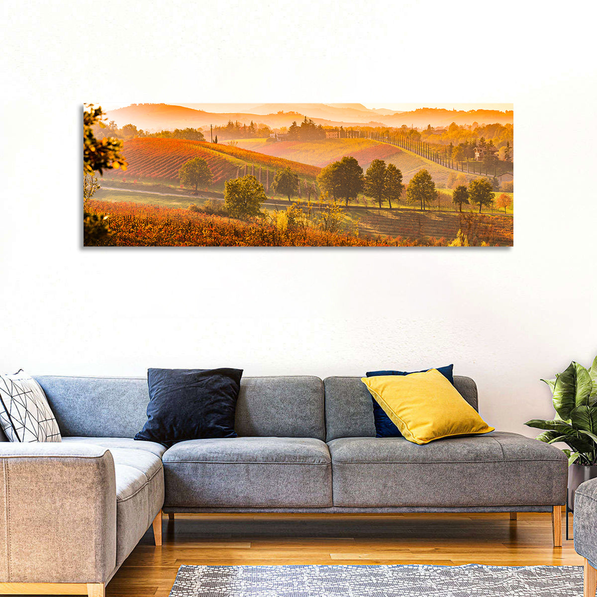Golden Hour Vineyard Hills Wall Art