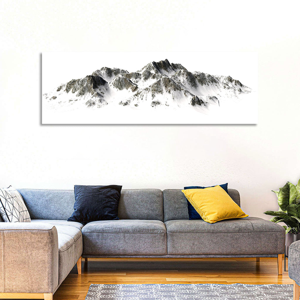 Winter Snow-capped Mountain Range Wall Art