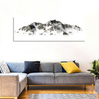 Winter Snow-capped Mountain Range Wall Art