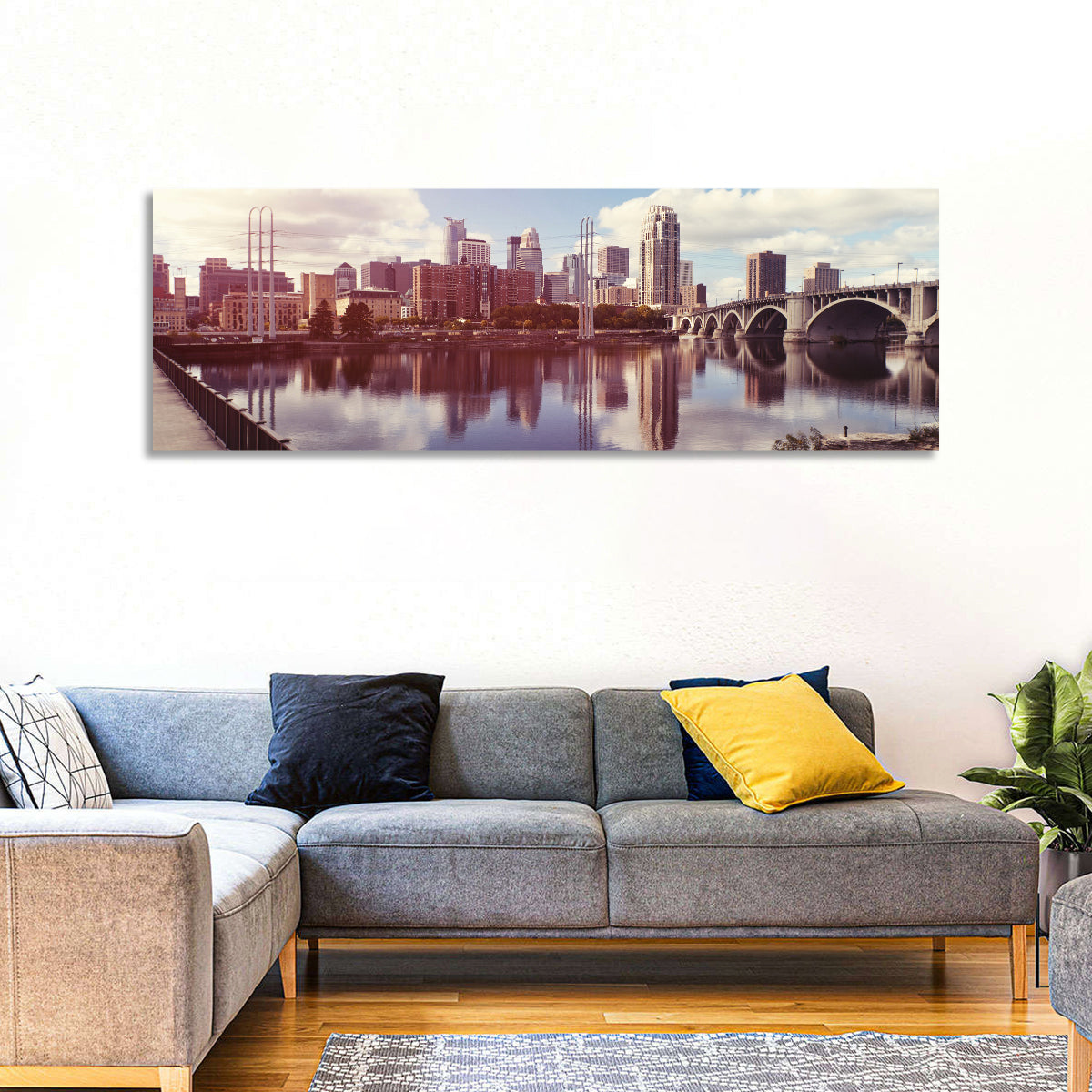 Minneapolis Skyline at Third Avenue Bridge Wall Art