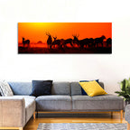 Antelope Herd at Sunset Wall Art