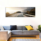 Golden Sunrise Coastal Road Wall Art