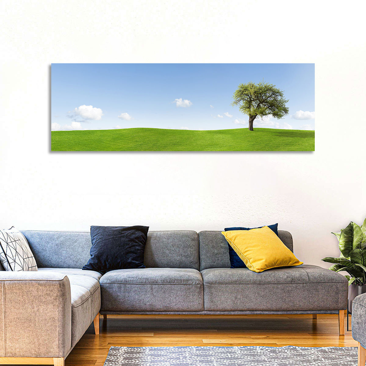 Lone Tree on Green Hill Wall Art