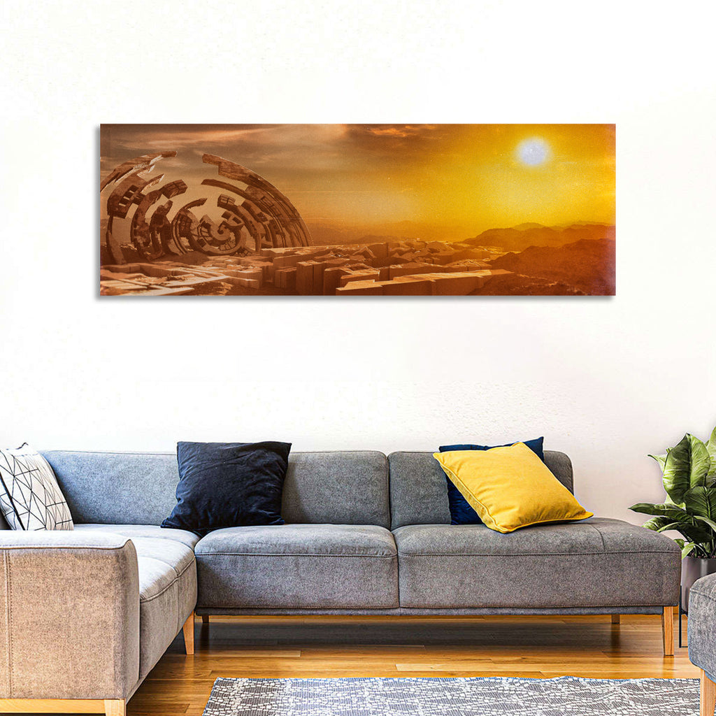 Deserted Alien Planet at Dusk Wall Art