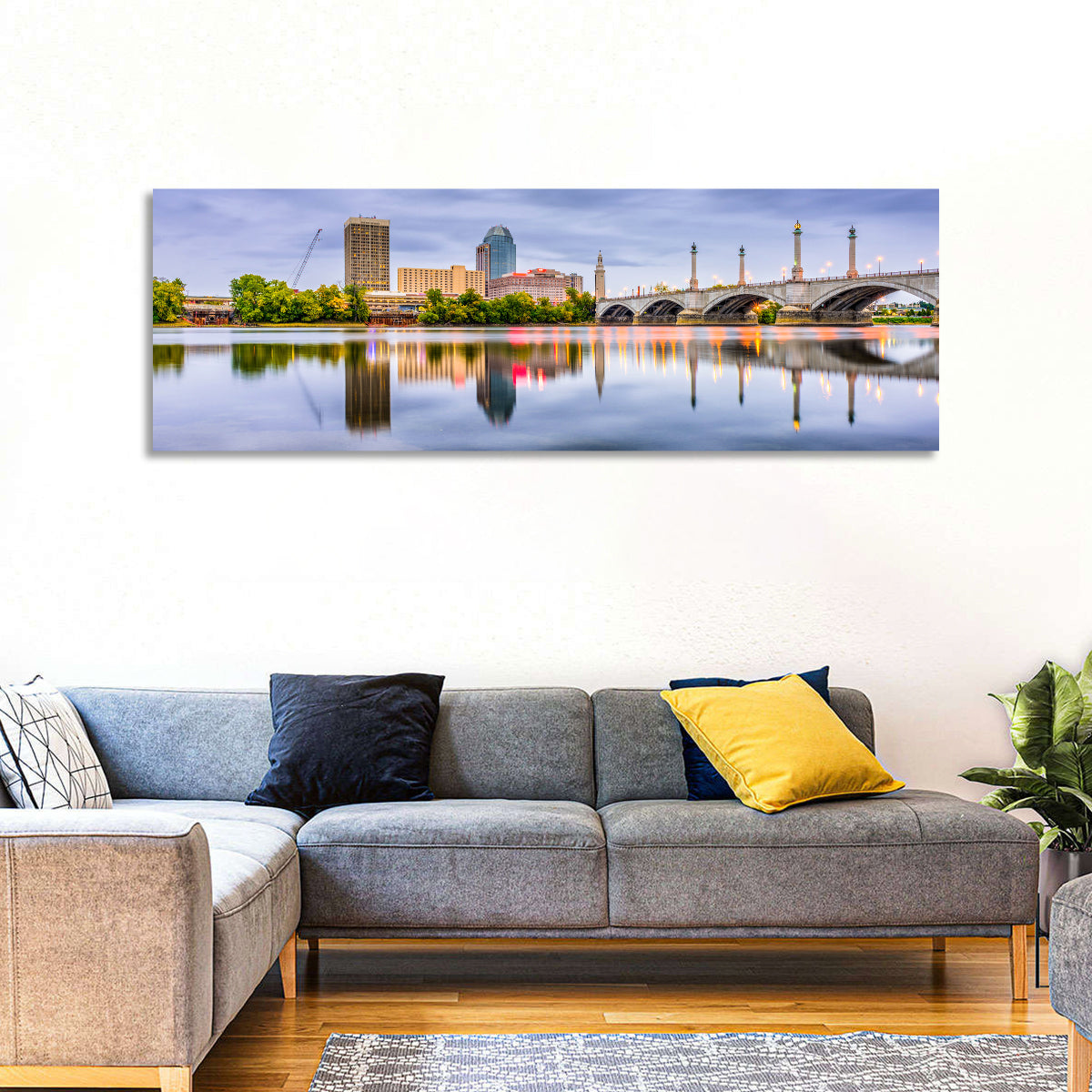 Springfield Memorial Bridge Skyline Wall Art