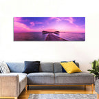 Sunset Pier Overwater Bungalows Wall Art