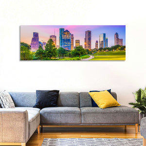 Houston City Skyline Wall Art