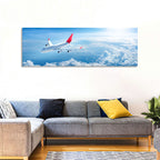 Airplane Over Blue Cloudscape Wall Art
