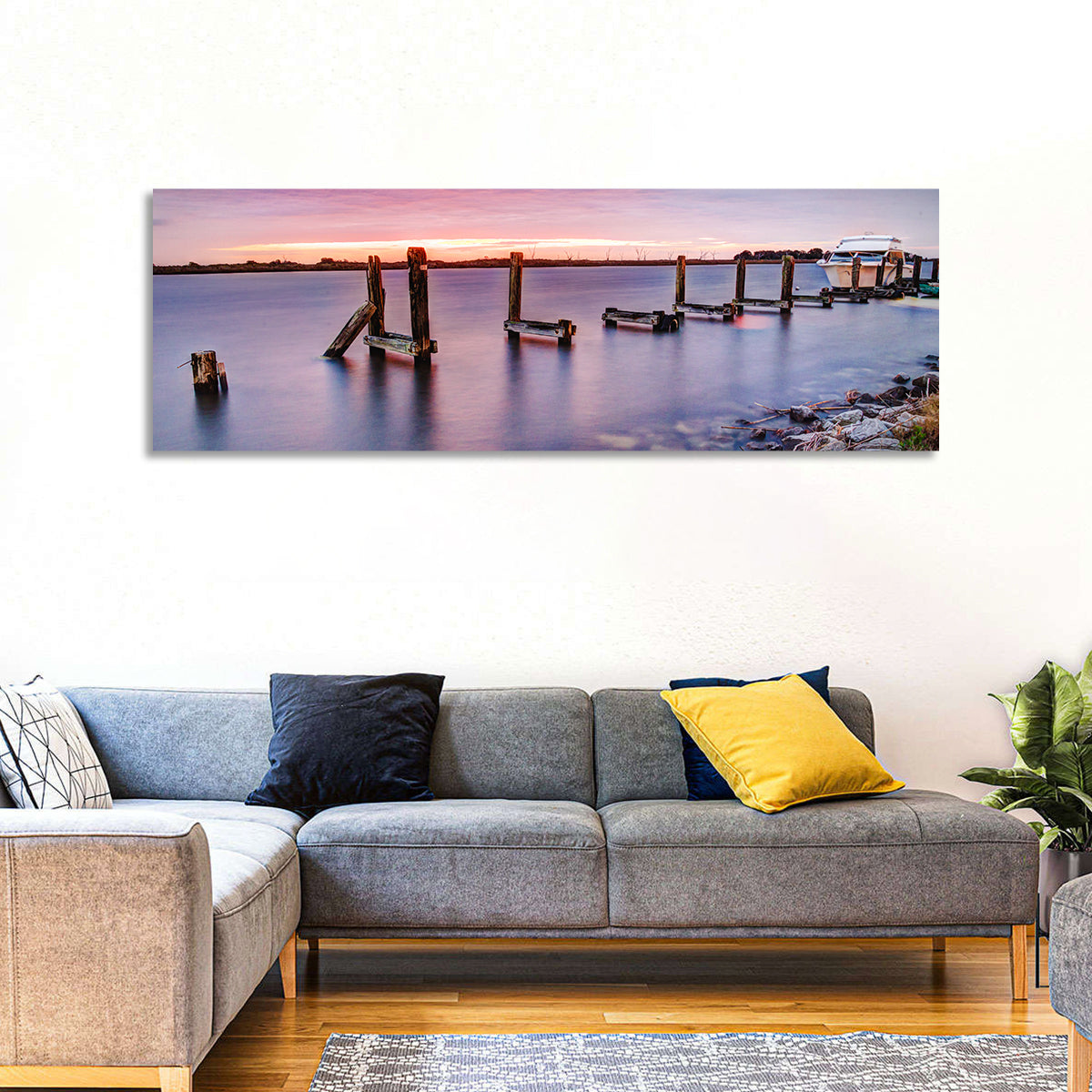 Bayou Lafourche Dock Sunrise Wall Art