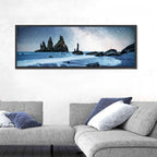 Reynisdrangar Sea Stacks Night Wall Art