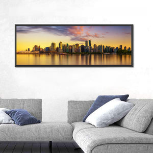 Vancouver Downtown Sunset Wall Art