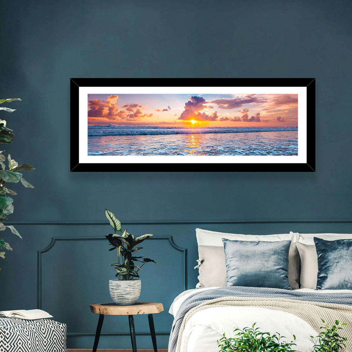 Sunburst Ocean Wave Wall Art