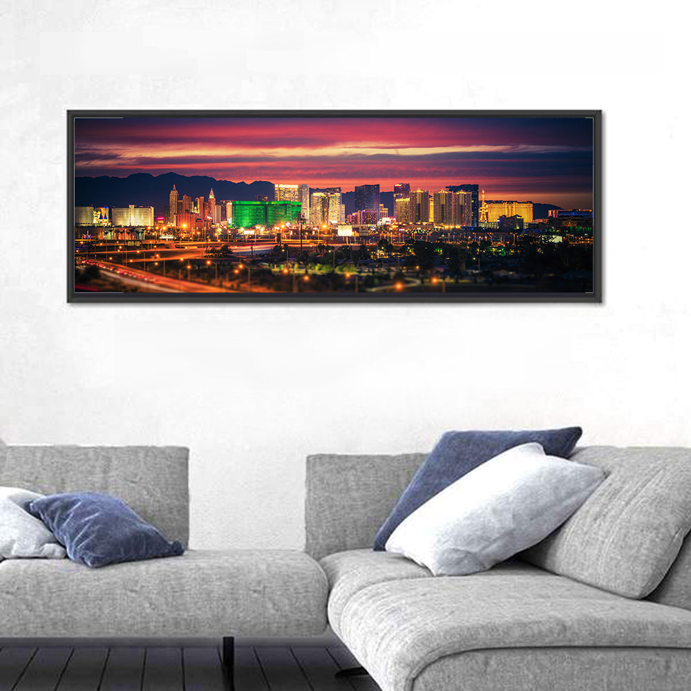 Las Vegas Twilight Skyline Wall Art