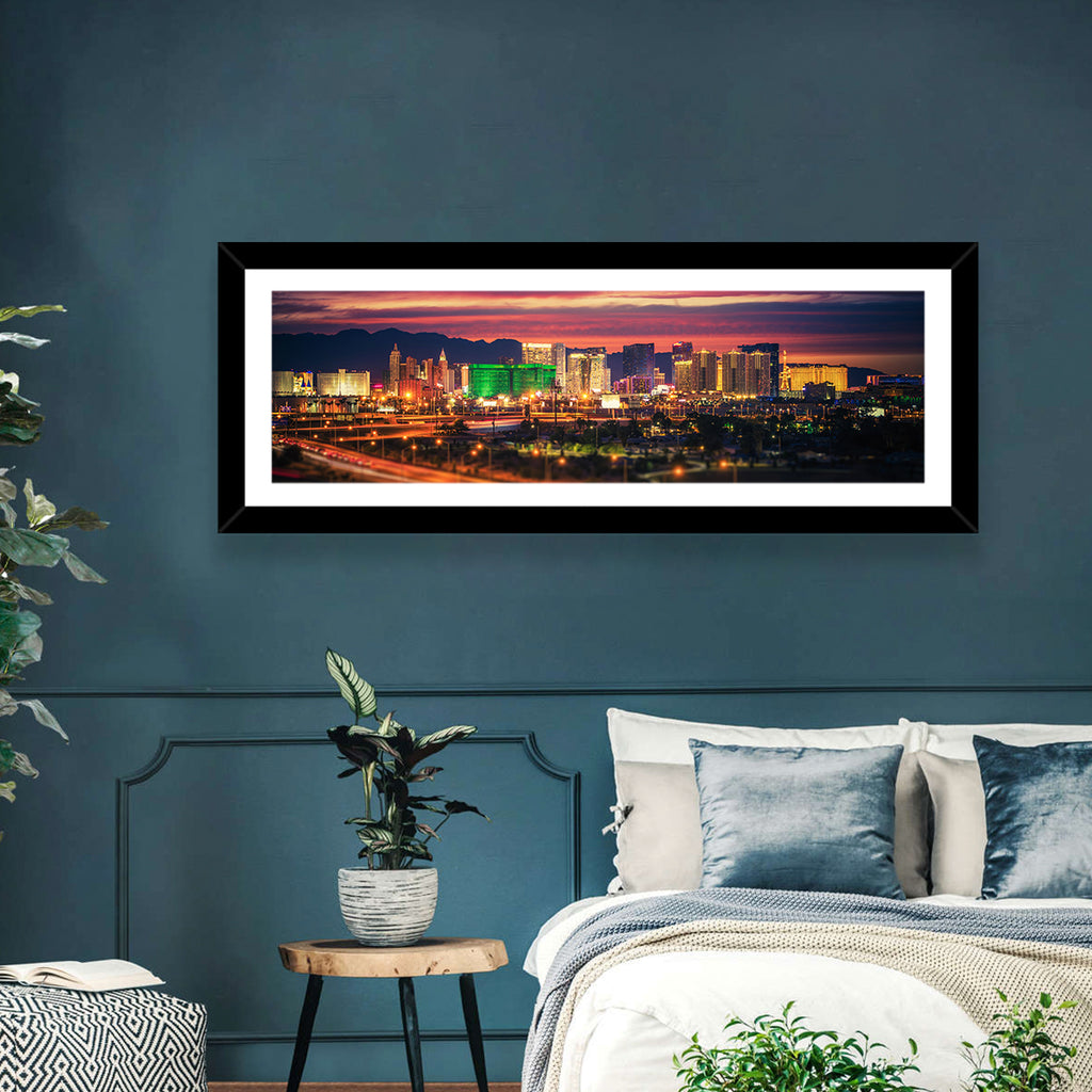 Las Vegas Twilight Skyline Wall Art