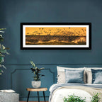 Seagull Flock at Golden Hour Wall Art