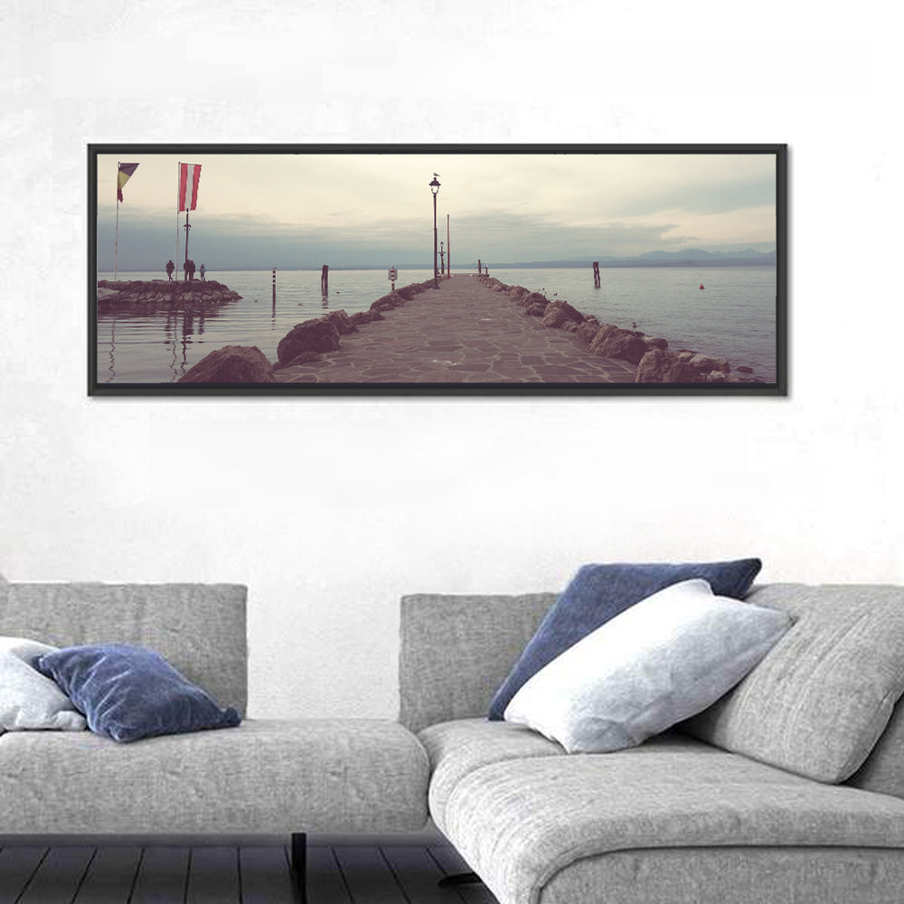 Stone Pier at Lake Garda Wall Art