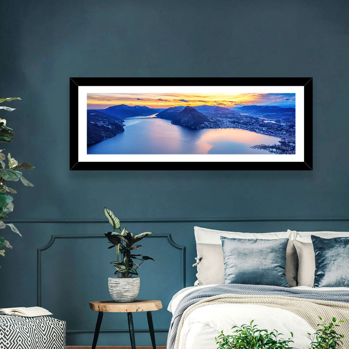 Lake Lugano Sunset Wall Art