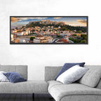 Acropolis and Parthenon Over Athens at Golden Hour Wall Art