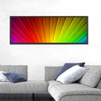 Geometric Rainbow Rays Wall Art
