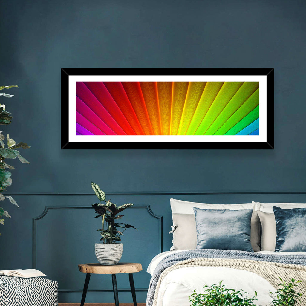 Geometric Rainbow Rays Wall Art