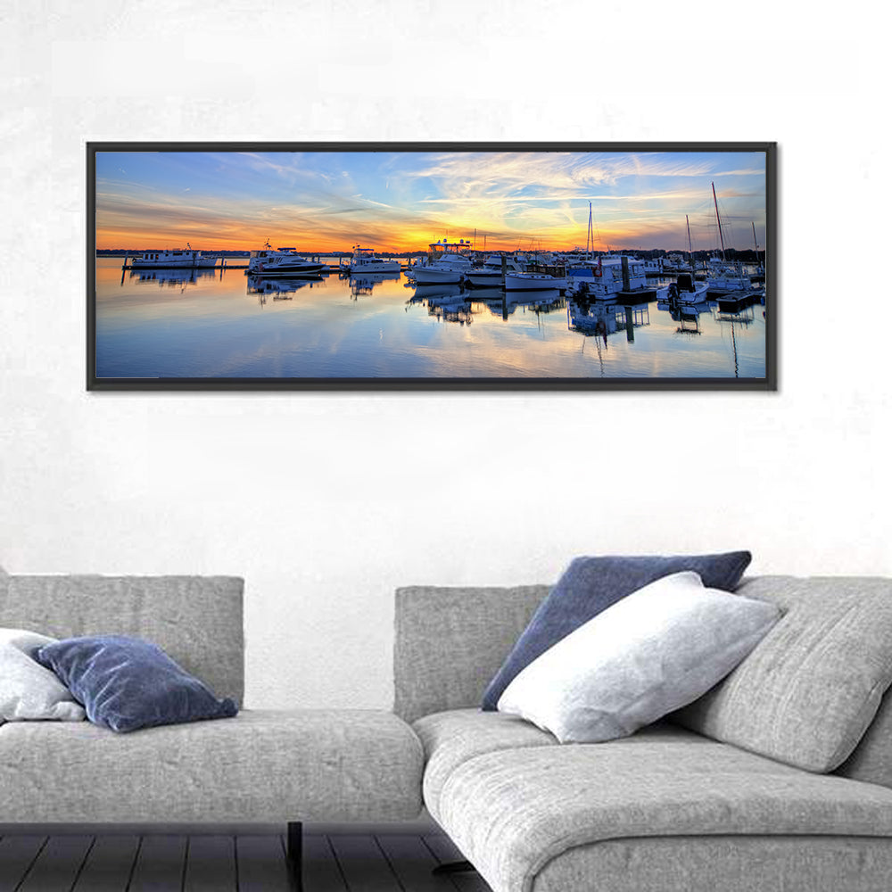 Marina Port Boats Wall Art