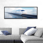 Futuristic Monorail Perspective Wall Art