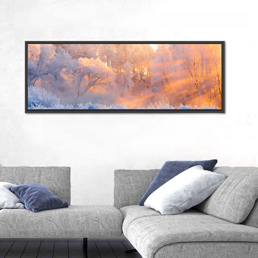 Sunlit Winter Forest Wall Art