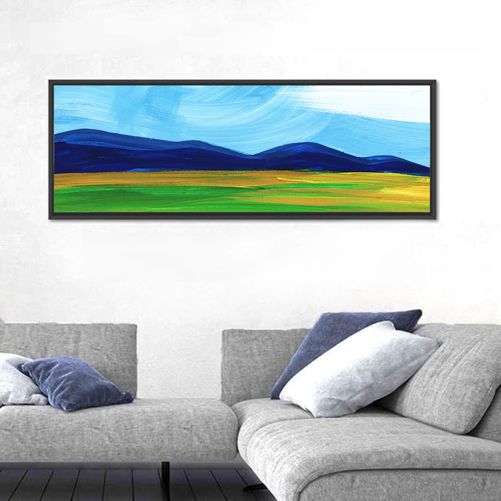 Serene Painted Mountains Wall Art