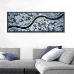 S-curve Winter Forest Road Wall Art