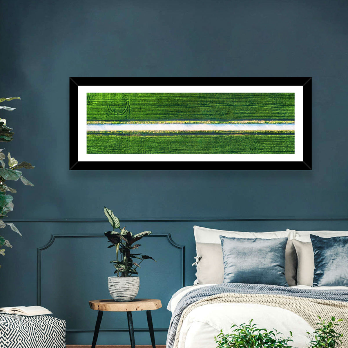 Aerial Irrigation Canal View Wall Art
