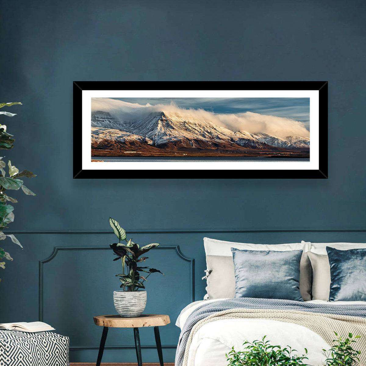 Reykjavik Golden Hour Mountains Wall Art