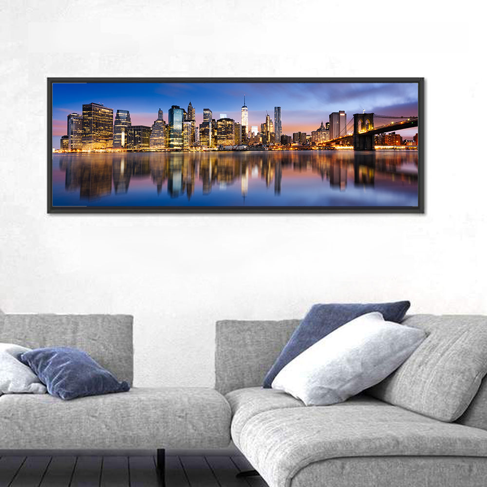 Manhattan Skyline at Twilight Wall Art