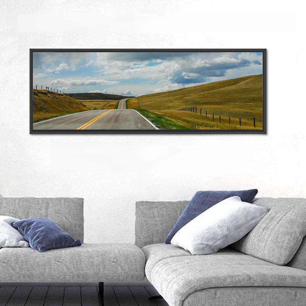 Montana Road Through Golden Hills Wall Art
