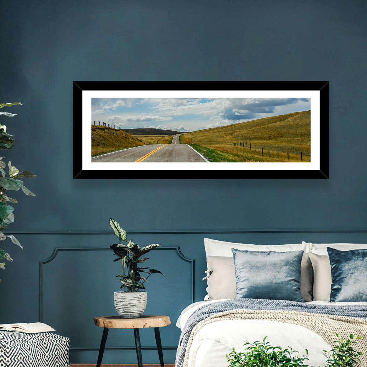 Montana Road Through Golden Hills Wall Art