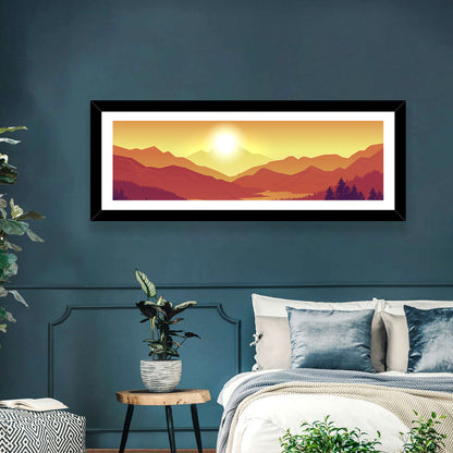 Pine Forest & Mountains Wall Art
