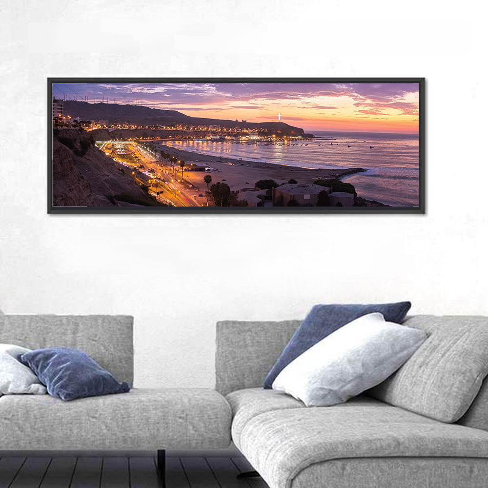 Playa Agua Dulce, Lima Wall Art in a room, panoramic