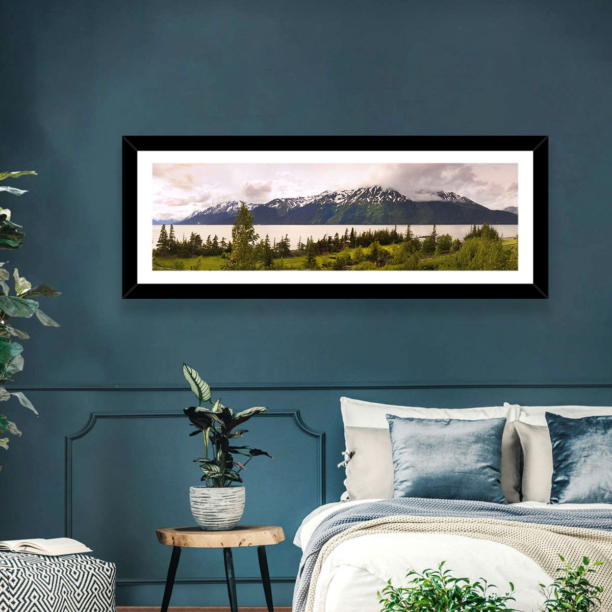 Alaska Mountain Lake View Wall Art