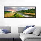 Elbe River at Golden Hour Wall Art