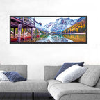 Lago Di Braies Boathouse Wall Art