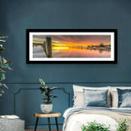 Meredith Bay Pier at Sunrise Wall Art