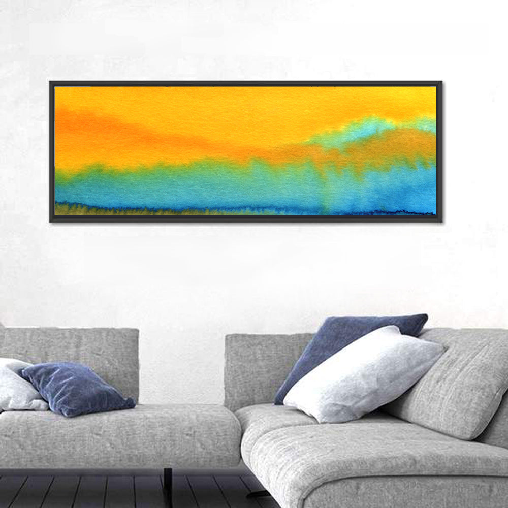 Sunset Horizon Watercolor Wall Art