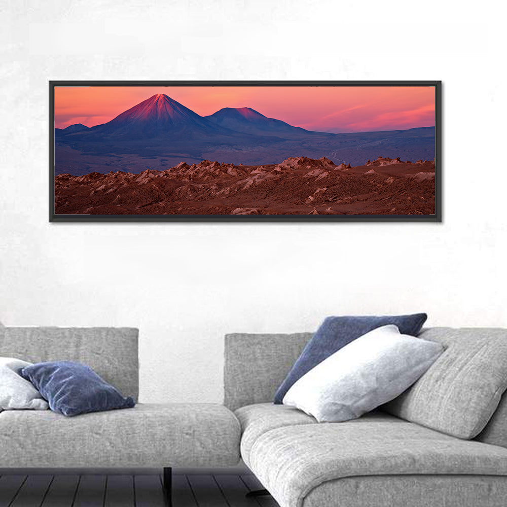 Valle De La Luna, Licancabur Volcano Wall Art in a room, panoramic