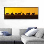 Namibian Gemsbok Silhouettes Wall Art
