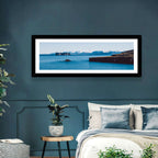 Calm Blue Lake with Coastal Cliffs Wall Art